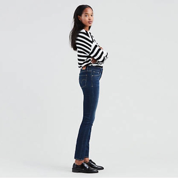 Levi’s Original Mid Rise Skinny Going Out Dark Wash Jeans Super Comfortable 14 - Picture 2 of 8